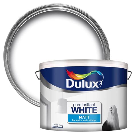 dulux matt white emulsion b&q.